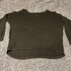 Women's Olive 3/4 Sleeve Top